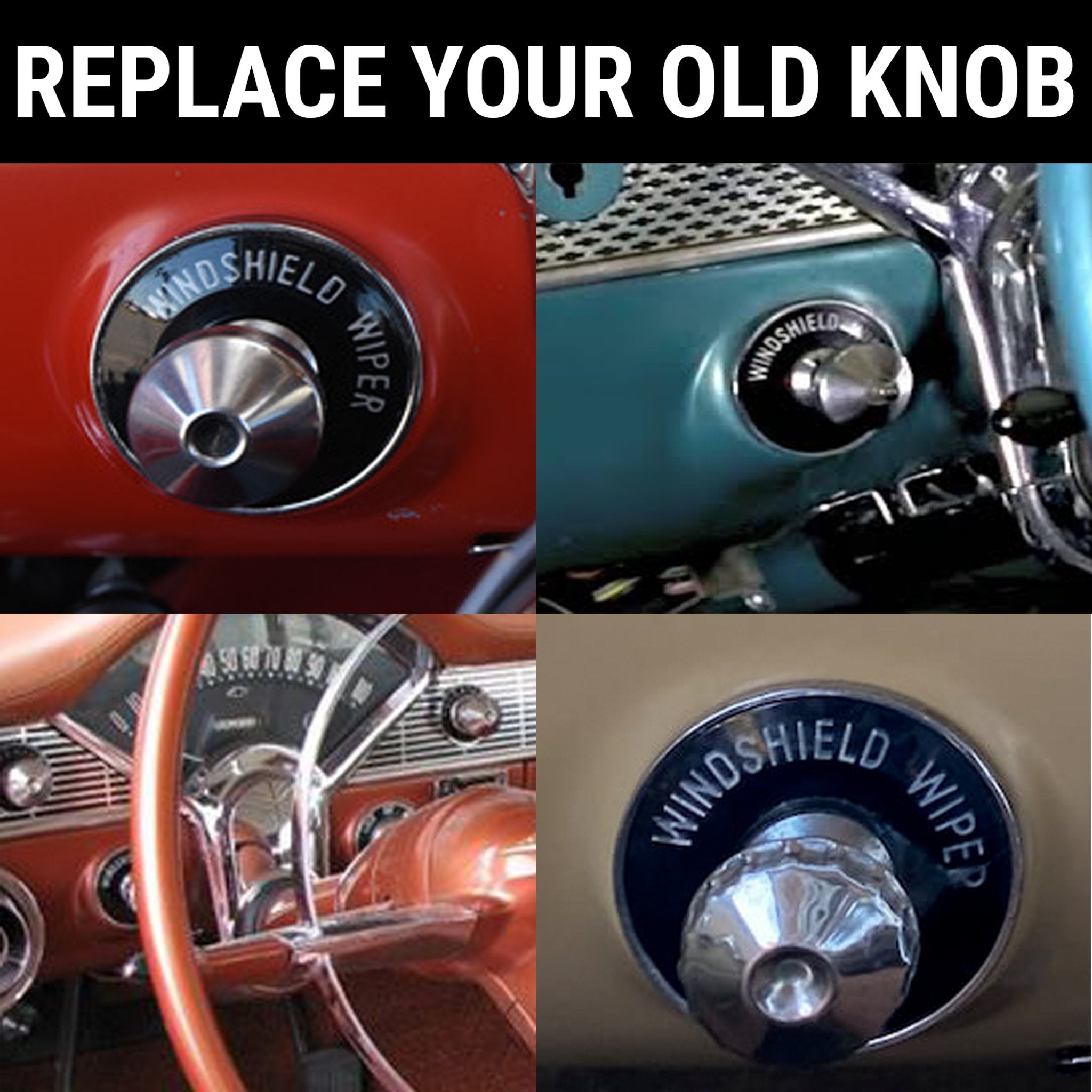 1903 Cadillac Model A Power Windshield Wiper Control Module - 3 Position Push Button Kit with On/Off & Low/High Settings - Perfect for Classic Car Restoration & Rainy Day Driving