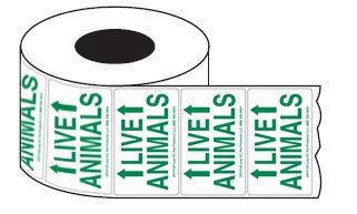 500 Live Animal Shipping Labels with Arrows - Durable Pet Airline Stickers for Safe Transport