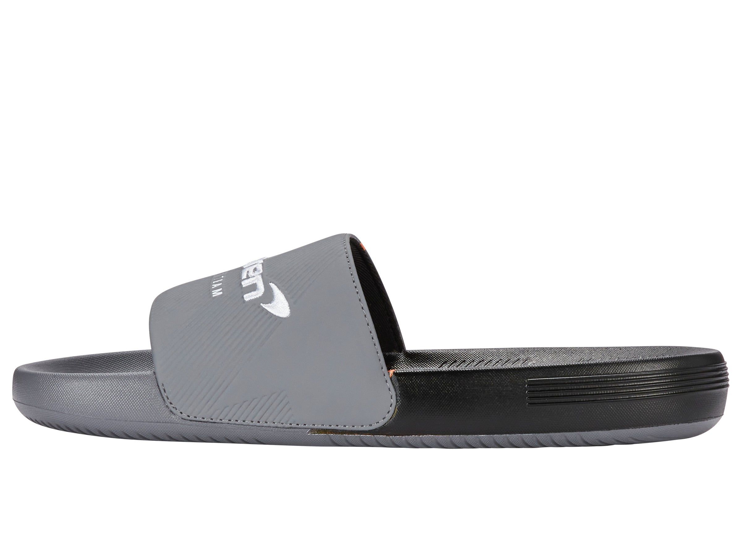 McLaren F1 Team Slide Sandals - 94422 090 M | Anthracite/Black/Papaya Color | Comfortable & Stylish for Casual Wear, Beach, Poolside, and Everyday Use