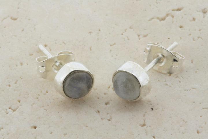 6mm Moonstone Stud Earrings for Women - Elegant Sterling Silver Jewelry for Everyday Wear & Special Occasions
