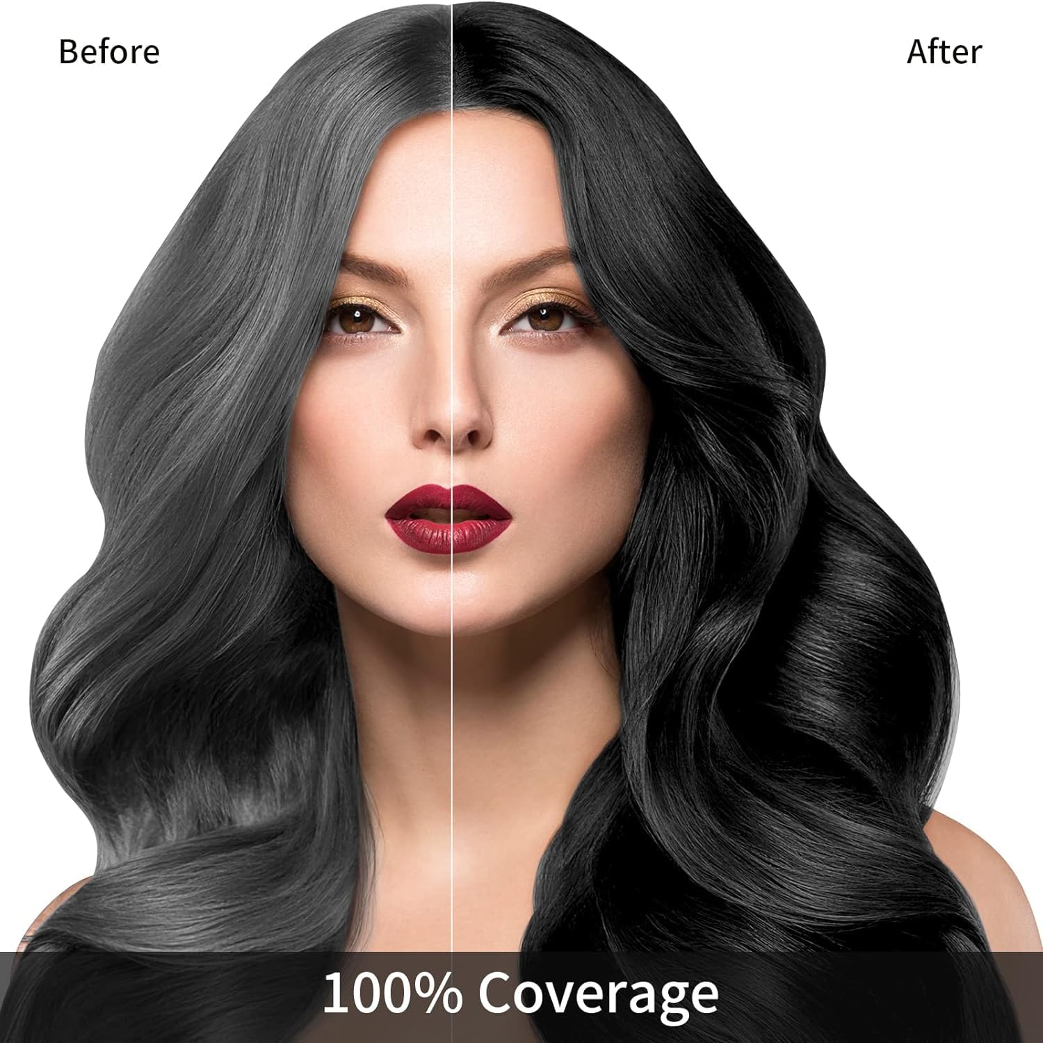 Lobe Miracle Herbal 3-in-1 Instant Black Hair Dye Shampoo for Women & Men - 500ml Natural Gray Hair Coverage in 15-20 Minutes | Herbal Hair Color Treatment for Quick Root Touch-Up & Full Head Coloring at Home