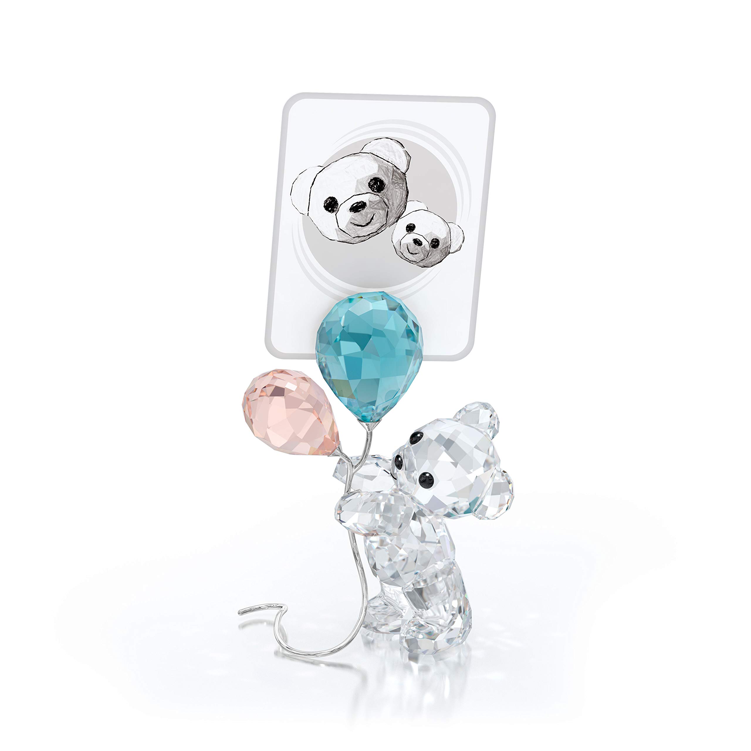 Swarovski My Little Kris Bear Crystal Picture Frame Holder - Perfect for Displaying Photos on Desks, Shelves, and Gift Tables