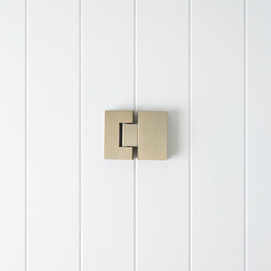 Glass to Glass Shower Door Hinge in Warm Brushed Nickel Finish - Perfect for Bathroom Renovations & Modern Shower Enclosures