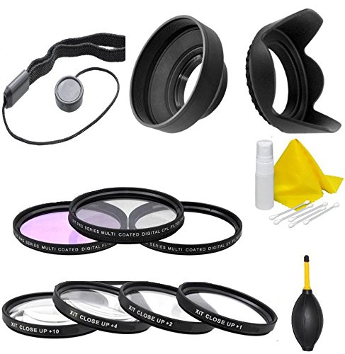 52mm 7-Piece Lens Filter Accessory Kit for Nikon D5500 D5300 D5200 D5100 D5000 D3300 D3200 D3100 D3000 D90 D60 - Compatible with AF-S 18-55mm & 55-200mm Lenses - Perfect for Photography, Landscapes, Portraits and UV Protection