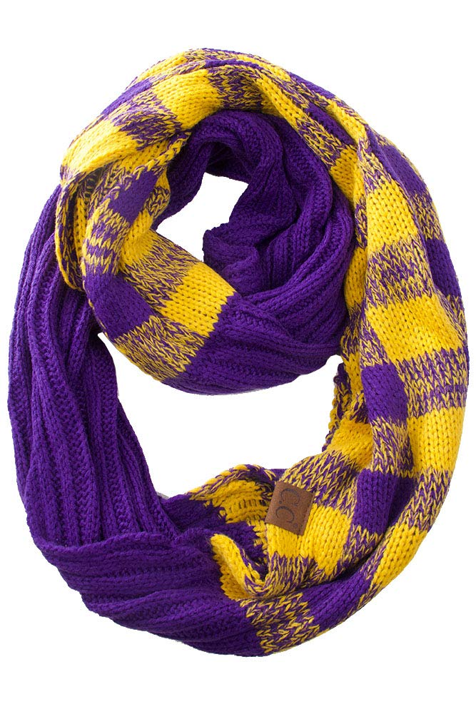 ScarvesMe Women's Buffalo Plaid Winter Scarf - Warm Infinity Loop Wrap for Fall & Winter - Perfect for Outdoor Activities, Holiday Gifts & Cold Weather Fashion