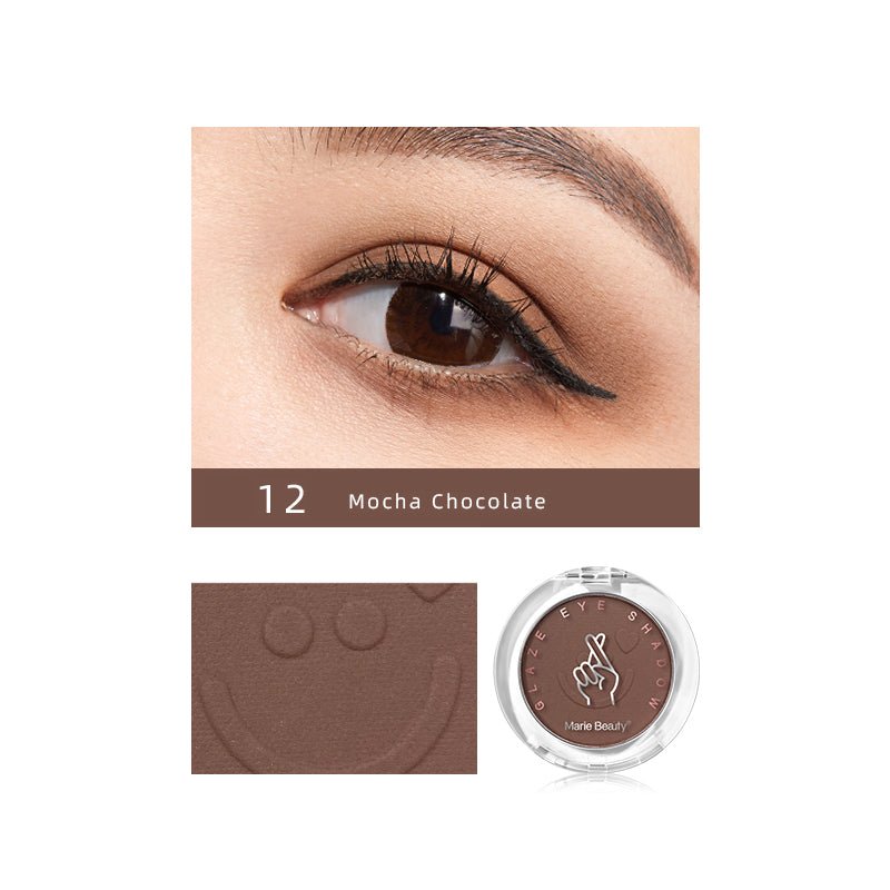 MARIEBEAUTY Glass Monochrome Eye Shadow - Long Lasting Shimmer Eyeshadow Palette for Day & Night Makeup - Perfect for Party, Wedding & Special Occasions