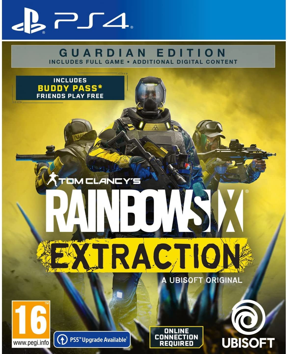 Tom Clancy's Rainbow Six Extraction - Guardian Edition for PS4 | Tactical Co-op Shooter Game | Perfect for Team-Based Missions and Zombie Survival Scenarios