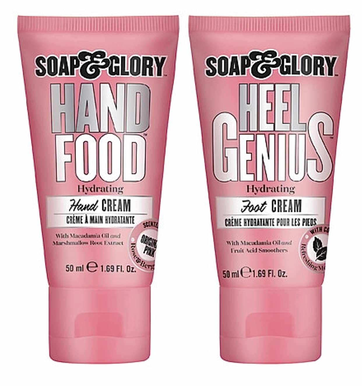 Soap & Glory Hand and Foot Care Gift Set - Moisturizing Hand Cream & Foot Cream Duo for Soft Skin - Perfect for Pampering, Spa Days & Gifts