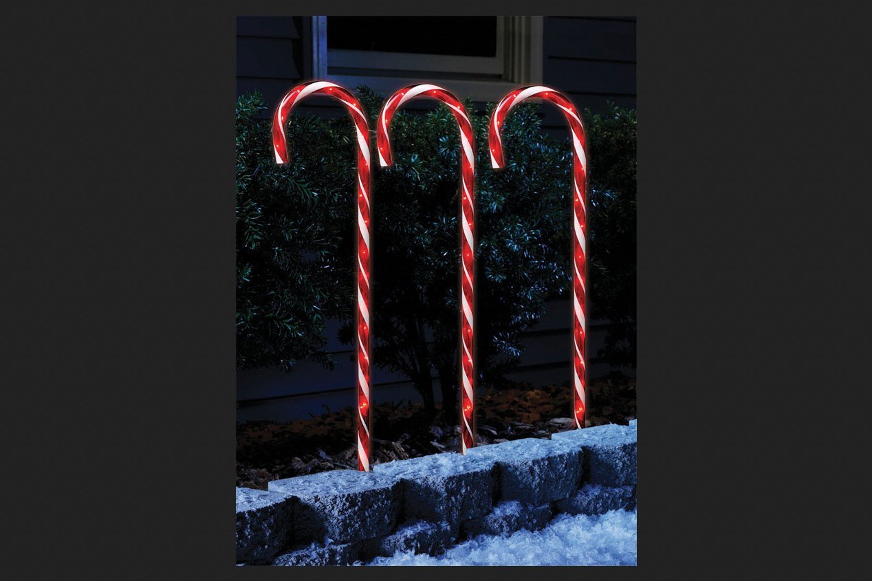 27 Inch Candy Cane Pathway Decorations for Christmas - Outdoor Holiday Yard Decor for Walkways, Driveways & Festive Seasonal Displays