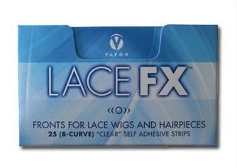 Vapon B Curve Double Sided Super Adhesive Clear Strips for Front Lace Wigs - Strong Hold, Invisible Tape for Secure Wig Application - Perfect for Daily Wear, Cosplay & Special Occasions