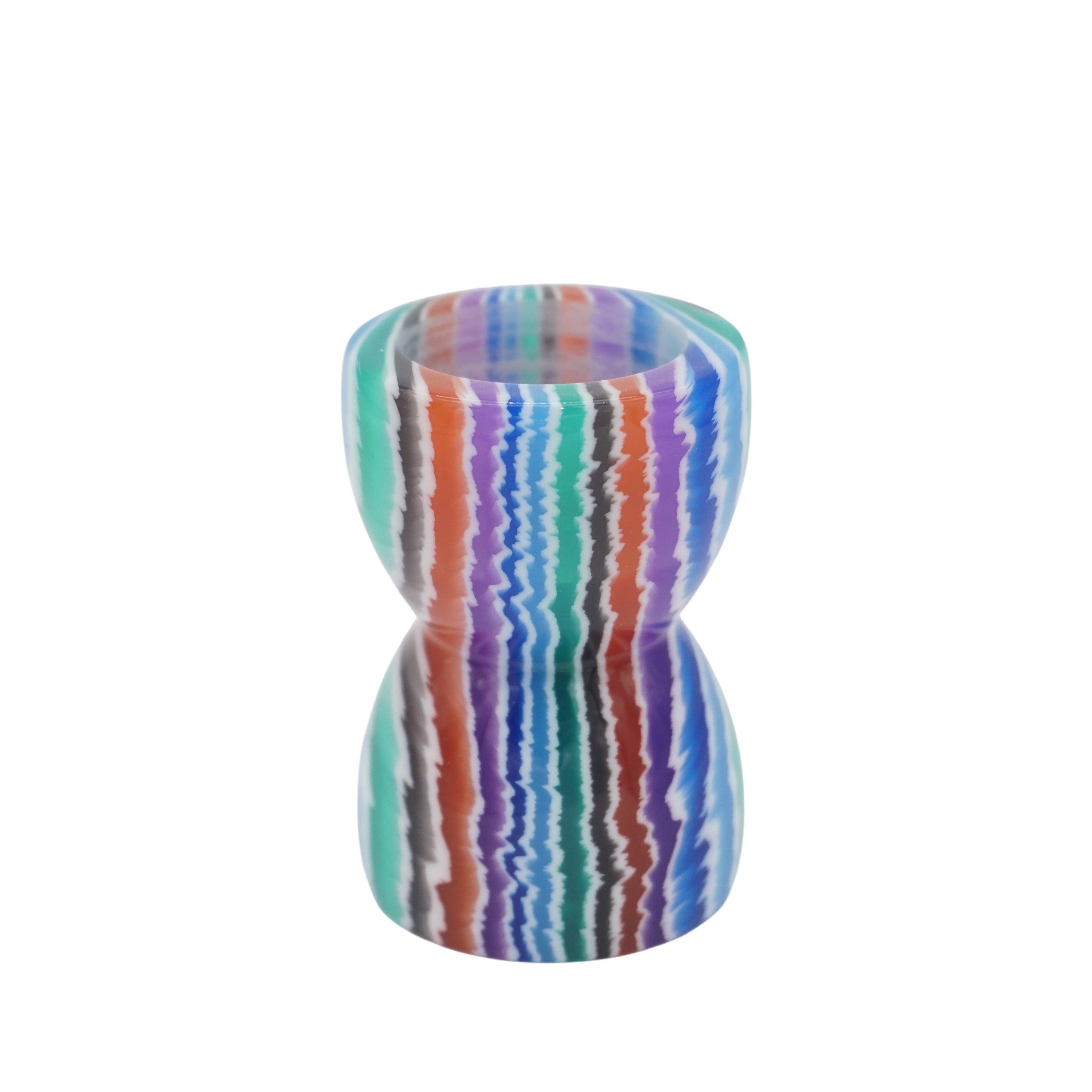 Premium Handcrafted Blue Stripe Shaving Brush Handle - Fits 22mm & 24mm Knots - Perfect for Wet Shaving, Grooming Kits & Luxury Bathroom Essentials