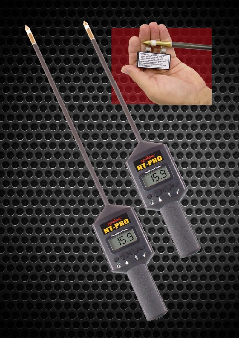 AgraTronix HT-Pro Digital Hay Bale Moisture Tester - Accurate Farm & Ranch Forage Testing for Alfalfa, Straw & Feed Storage | Perfect for Agriculture, Livestock & Crop Management