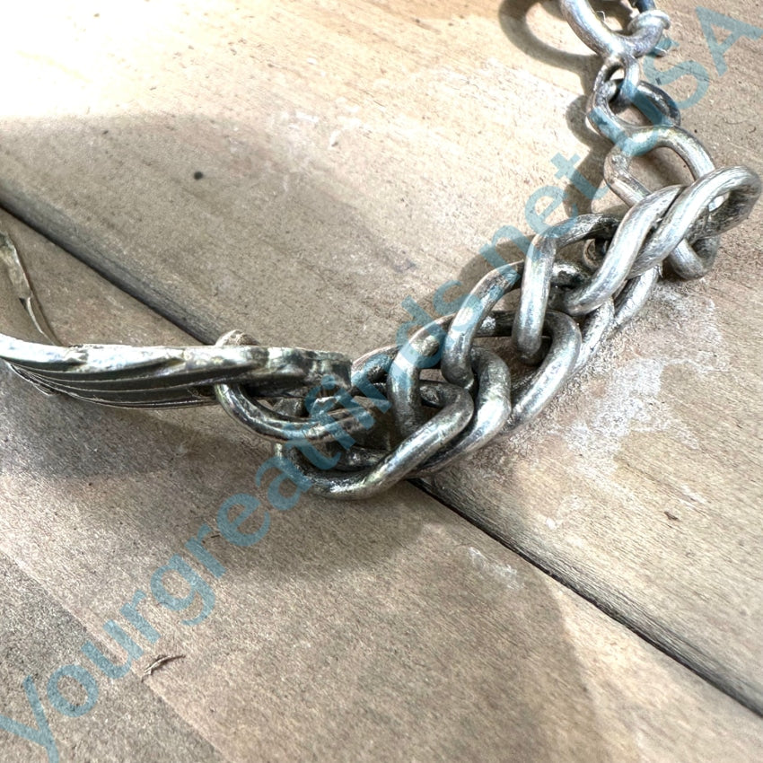 Vintage WWII Army Air Force Sterling Silver Winged Bombardier Bracelet - Military Collectible & Historical Jewelry Gift for Veterans & History Enthusiasts - Perfect for Reenactments, Patriotic Events & Military Appreciation