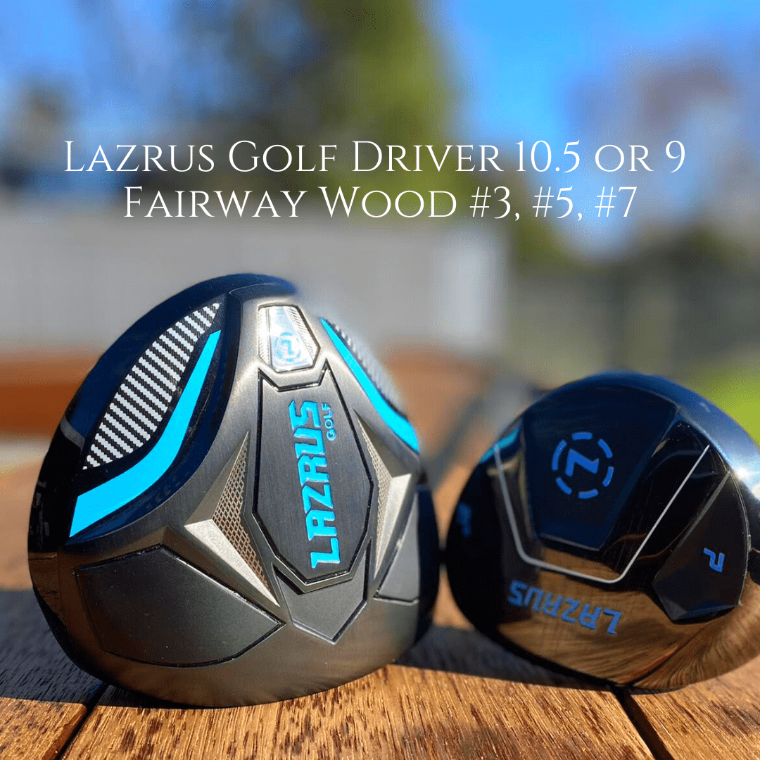 Lazrus Golf Driver & Fairway Wood Set - Premium Golf Clubs for Men & Women - Perfect for Driving Range & Course Play