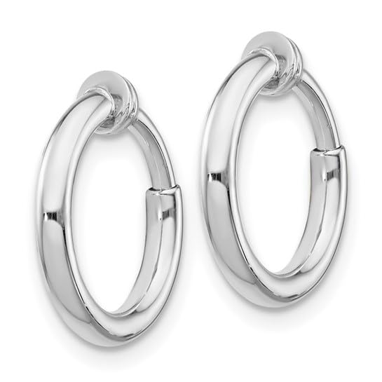 Sterling Silver Non-Pierced Round Extra Small Hoop Earrings for Women - Hypoallergenic Tiny Clip-On Earrings for Sensitive Ears, Everyday Wear & Special Occasions