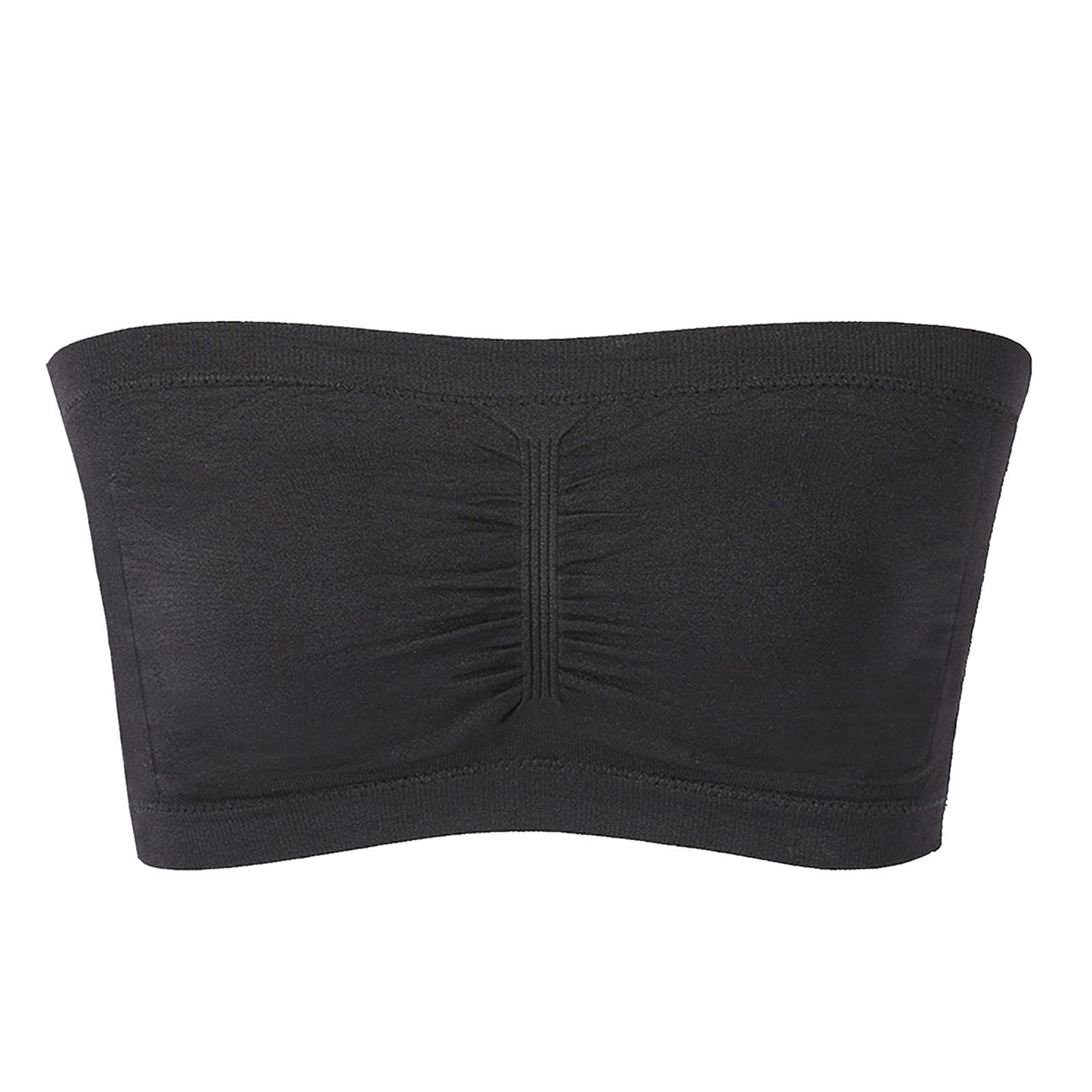 Plus Size Stretch Strapless Bandeau Bra - Comfortable 1 Piece Sports Bra with Cups for Women | Perfect for Summer, Workouts & Everyday Wear