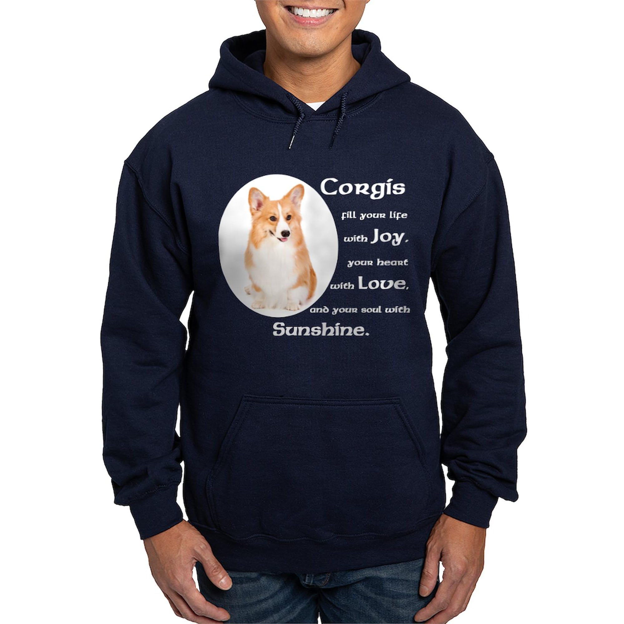 Pembroke Corgi Hoodie for Men - Dark Regular Fit Pullover Sweatshirt | Cute Dog Lover Apparel | Perfect for Casual Wear, Gifts & Dog-Themed Events