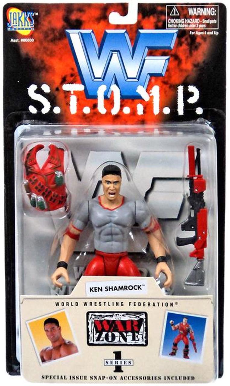 1998 WWF Jakks Pacific S.T.O.M.P. Series 1 Ken Shamrock Wrestling Action Figure - Vintage Collectible Toy for WWF Fans & Wrestling Memorabilia Enthusiasts - Perfect for Display, Play & Nostalgic Gift Giving
