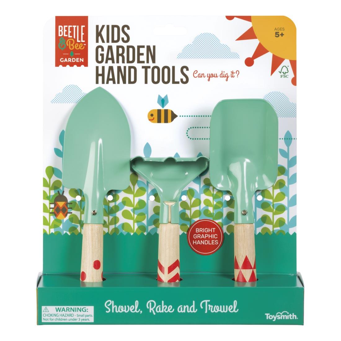Beetle & Bee Kids Garden Hand Tools Set - Durable Gardening Tools for Children - Perfect for Outdoor Play, Planting, and Learning About Nature