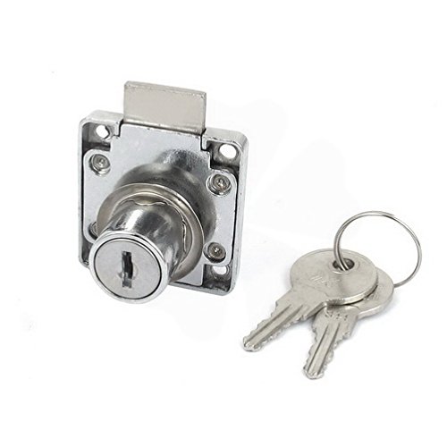 Fuxell Glass Cabinet Single Door Security Lock with Cylinder Head & 2 Keys - Secure Display Cabinets, Curio Cases & Home Storage
