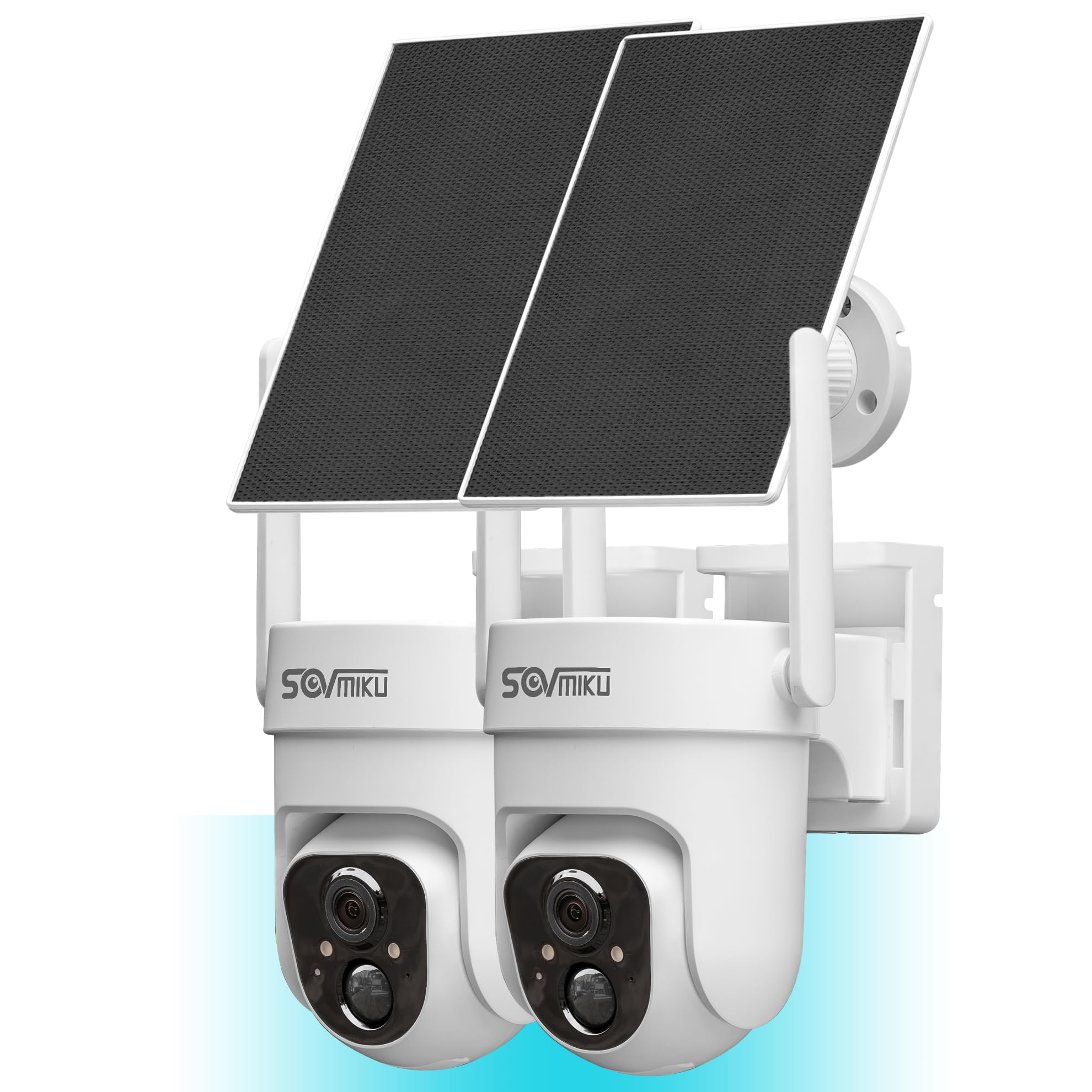 Vicohome 2CQ4 2K AI Solar Wireless Outdoor Security Camera - Battery Powered, Color Night Vision, 2-Way Audio, Motion Detection, Easy Setup, Alarm Siren - 180-Day Exchange Policy - Ideal for Home Security, Yard Monitoring & Property Protection