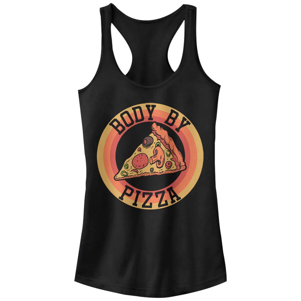 Junior's Chin UP Body by Pizza Racerback Tank Top - Stylish Women's Workout & Casual Wear for Gym, Yoga & Summer Outfits