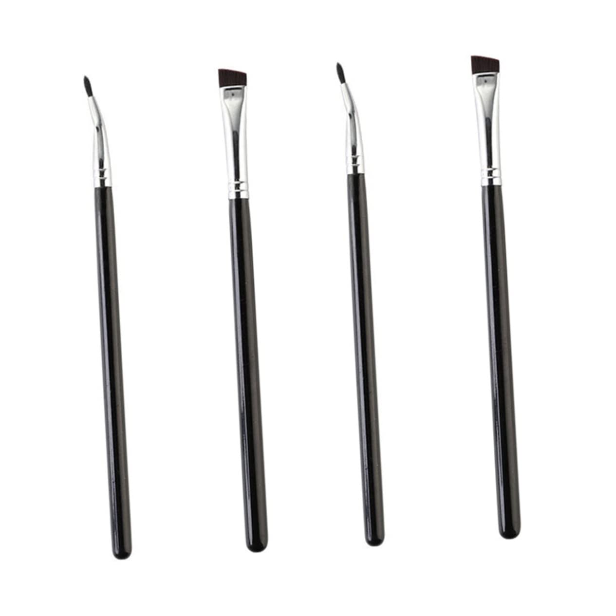 12 Pcs Thin Corner Eyeliner Brush Set - Professional Eye Makeup Brushes for Mascara, Eyelash & Fan Brush Application | Perfect for Smokey Eyes, Winged Liner & Lash Extensions | Women's Makeup Essential Kit