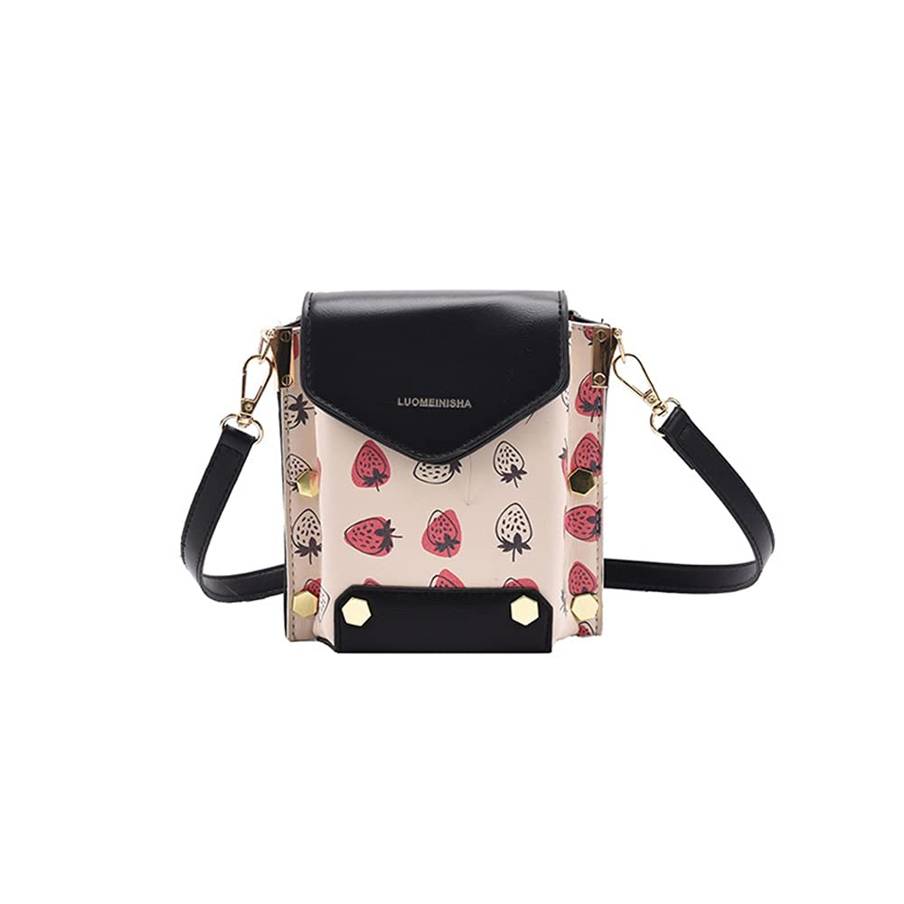Fashion Mini Shoulder Bag for Women - Printed Sweet Messenger Phone Bag for Daily Use