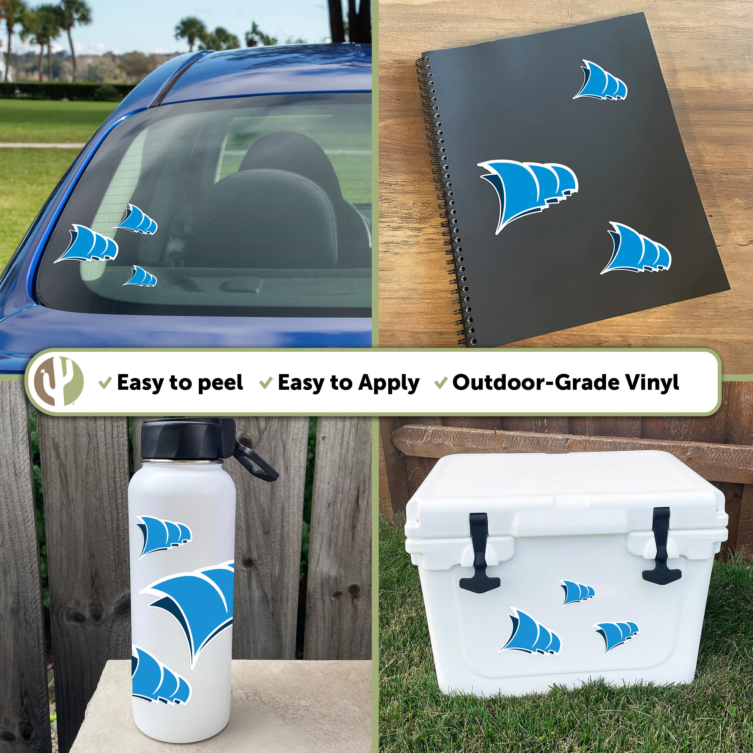 Coastal Georgia Stickers - Desert Cactus & Mariners CCGA Vinyl Decals for Laptop, Water Bottle, Car & Scrapbook | Durable Waterproof Decals for College Pride & Personalization | Perfect for Students, Alumni & Fans