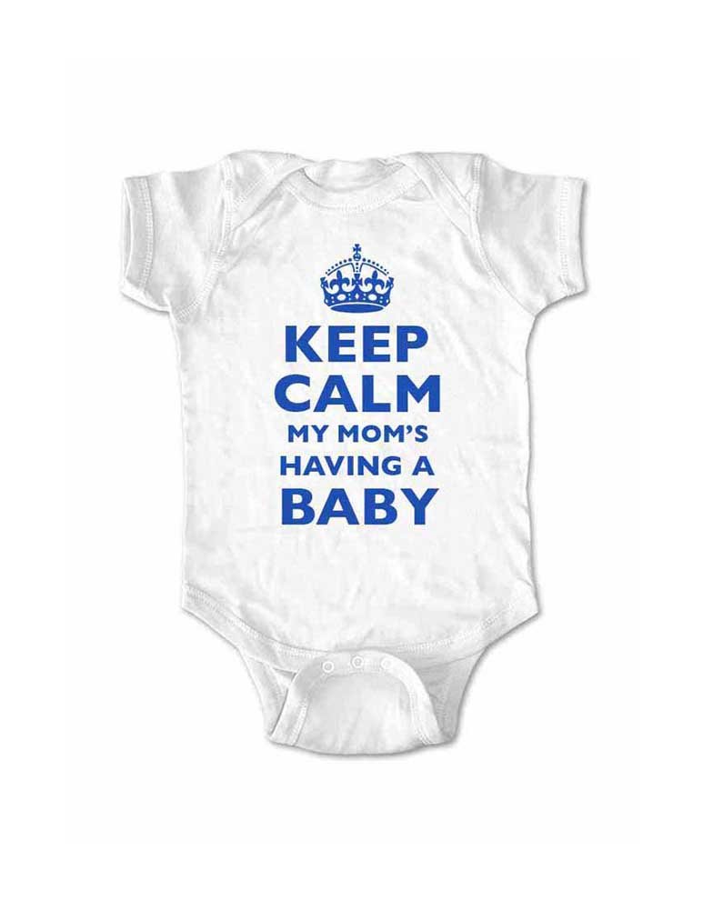 Keep Calm My Mom's Having A Baby - Pregnancy Announcement T-Shirt for Siblings - Perfect for Gender Reveal & Baby Shower Gifts