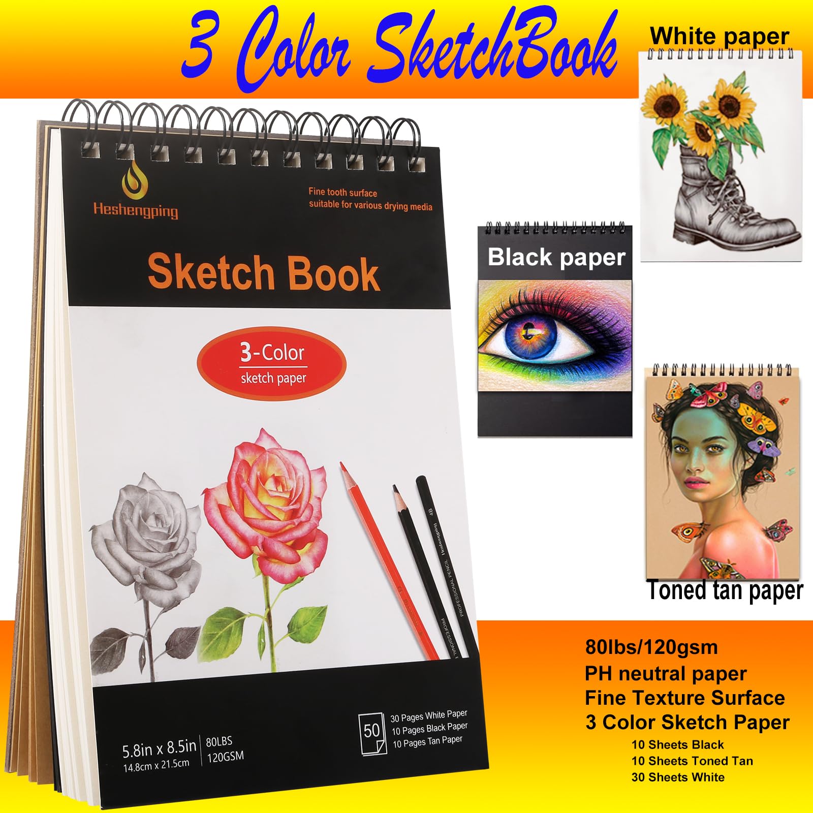 78-Piece Professional Drawing Kit with Sketchbook - Graphite, Charcoal, Watercolor & Metallic Pencils in Portable Case | Complete Art Supplies Set for Artists & Beginners | Perfect for Sketching, Drawing & Gift Giving