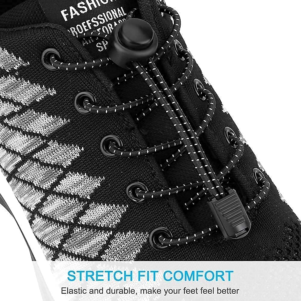 Premium Dress Shoe Laces Set - Black, Dark Brown, Brown & Tan | 4 Pairs No-Tie Elastic Shoelaces Included | Perfect for Business, Formal & Casual Wear