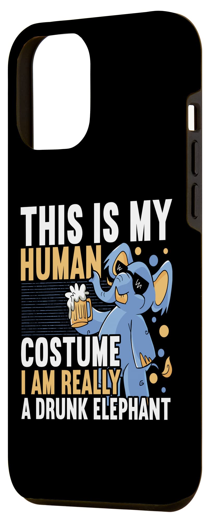iPhone 12 Pro Max Case - Drunk Elephant Wildlife Animal Safari Zookeeper Beer Design Protective Phone Cover for Outdoor Adventures, Parties & Travel