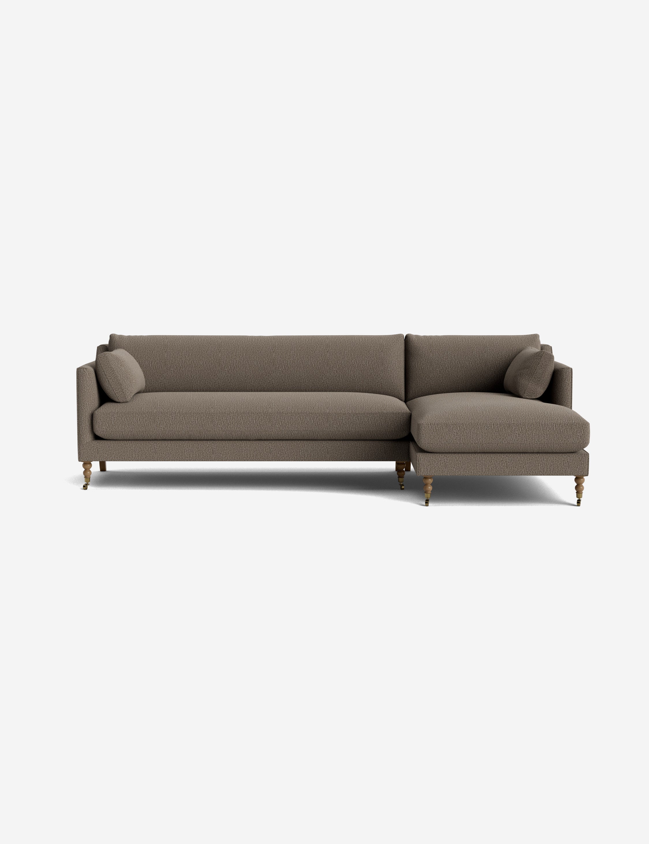 Fabienne Modern Sectional Sofa with Reversible Chaise, L-Shaped Couch for Living Room - Comfortable Upholstered Furniture for Home, Apartment & Office (Grey) - Perfect for Lounging, Entertaining & Family Gatherings