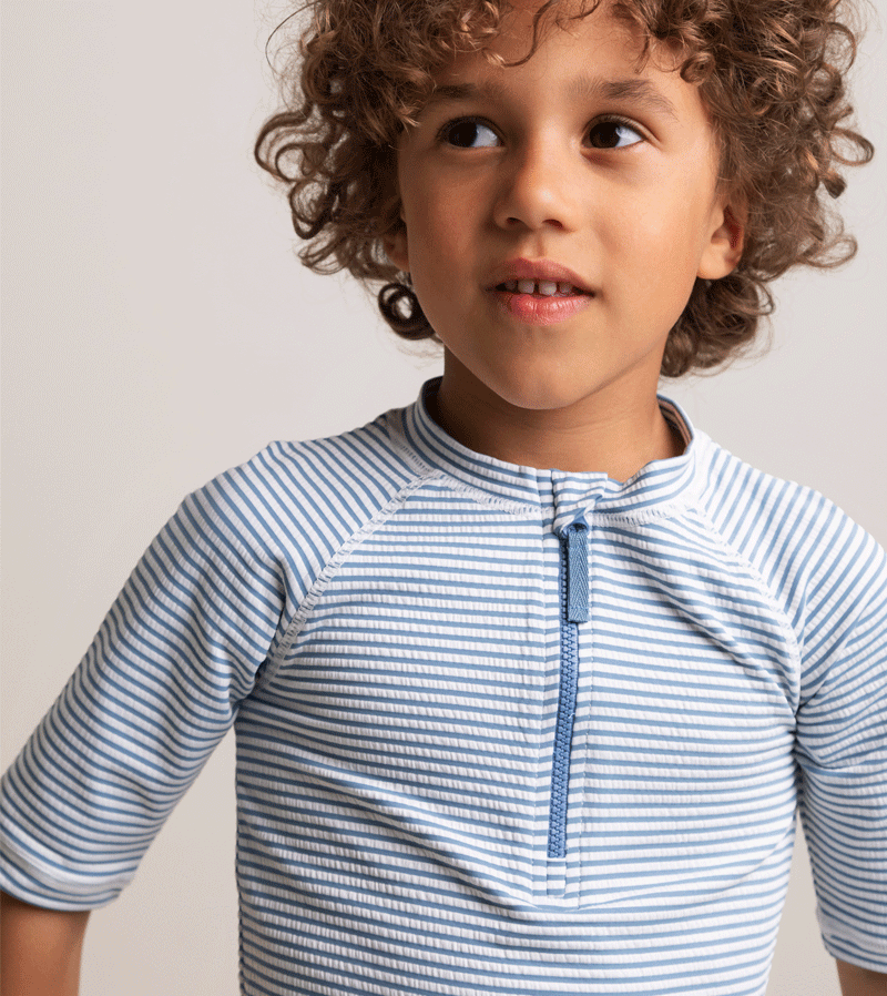 MarMar Copenhagen Dark Sky Stripe Swinston Swim Tee - UV Protection Swim Shirt for Men & Women | Beach, Pool & Water Sports