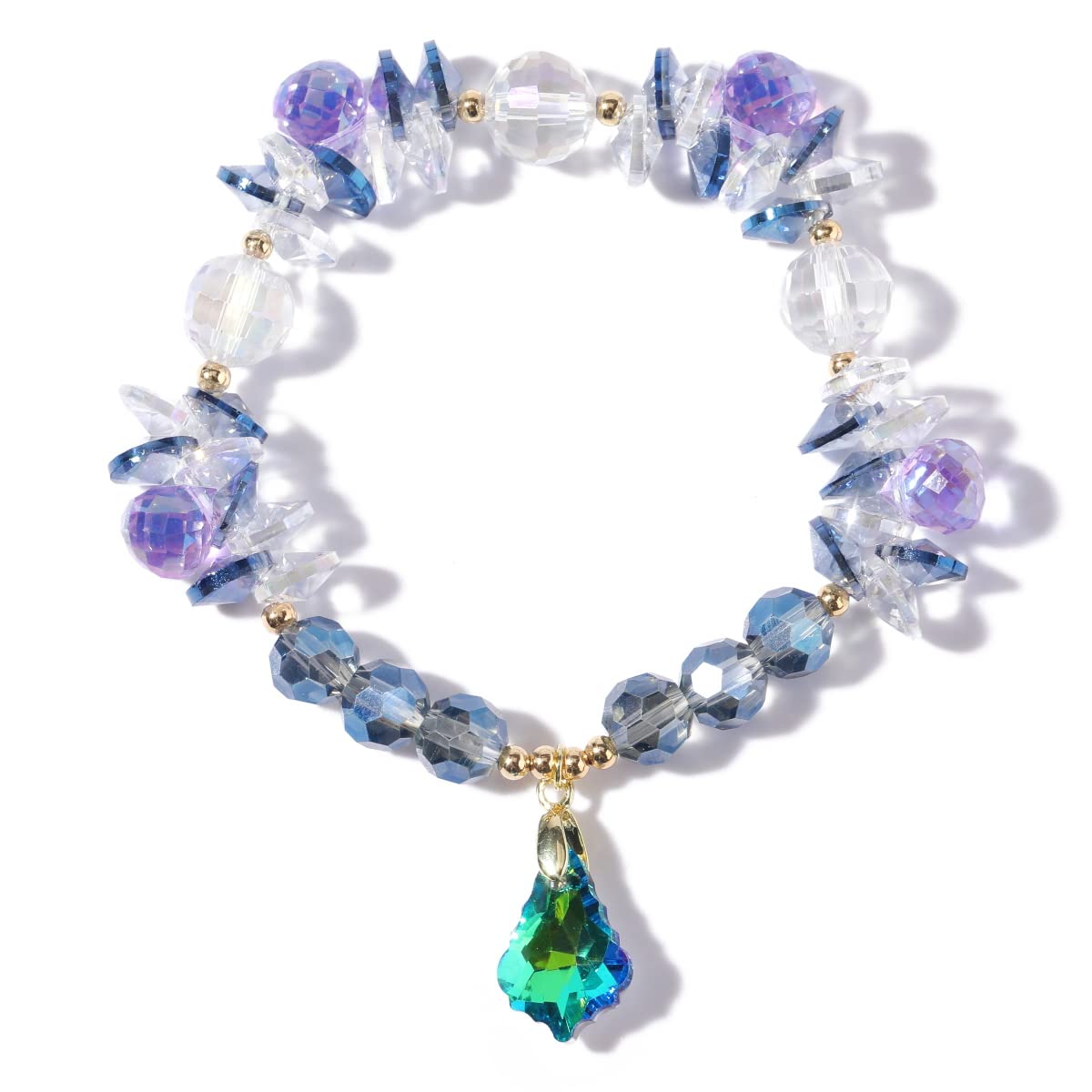 Skyfun 1/2 Pcs Elemental Crystal Bracelet for Women - Aurora Borealis Beaded Bracelet, Healing Stone Jewelry for Birthday Gifts, Graduation Gifts for Her, Mom, Wife | Perfect for Spiritual Healing, Meditation, Yoga & Everyday Wear