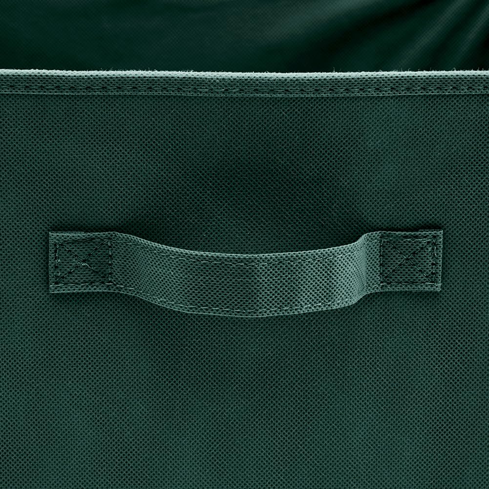 EZOWare 6-Pack Foldable Fabric Storage Bins with Handles, 13x15x13 Inch Collapsible Organizer Cubes for Clothes, Toys, Nursery - Dark Green | Perfect for Home Organization, Closet Storage & Kids Room Decor