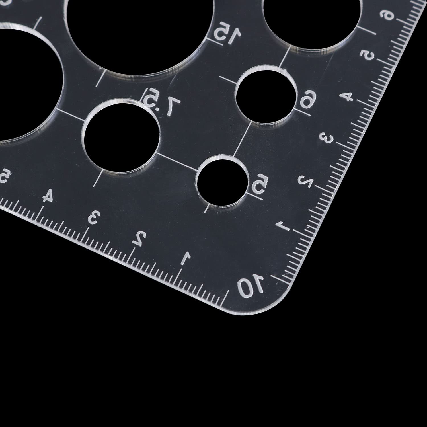 Round Corner Stitching Ruler - Clear Acrylic Circle Template for Leather Crafting | Leather Positioning Tool & Stencil Corner Hole Guide | Perfect for DIY Leatherworking, Bookbinding & Handmade Projects