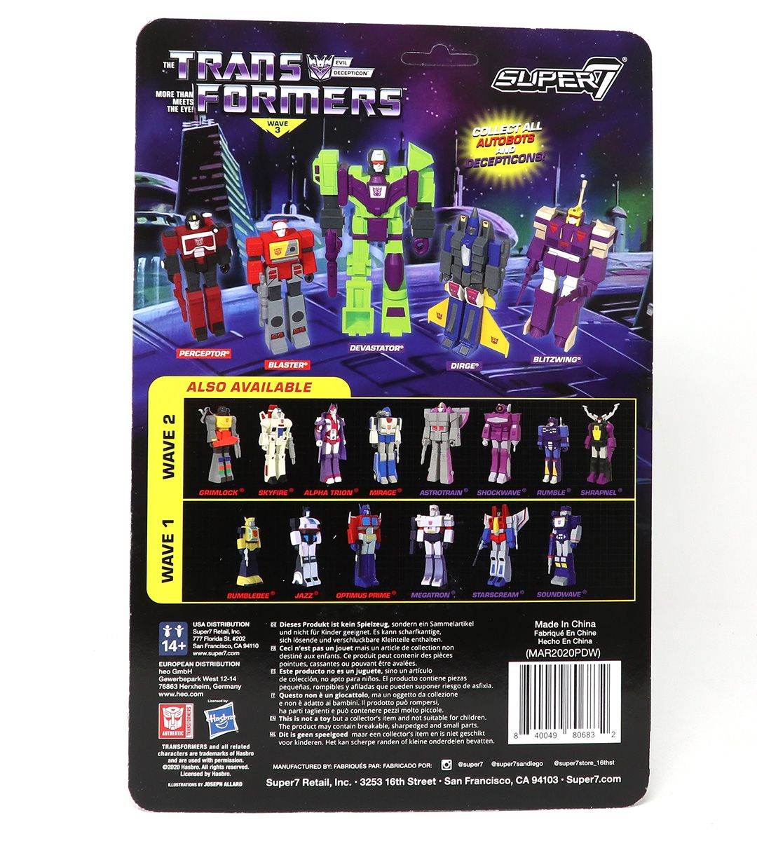 Blitzwing Transformers Wave 3 ReAction Figure - Collectible Action Figure for Fans & Display - Perfect for Toy Collections, Gifts, and Home Decor