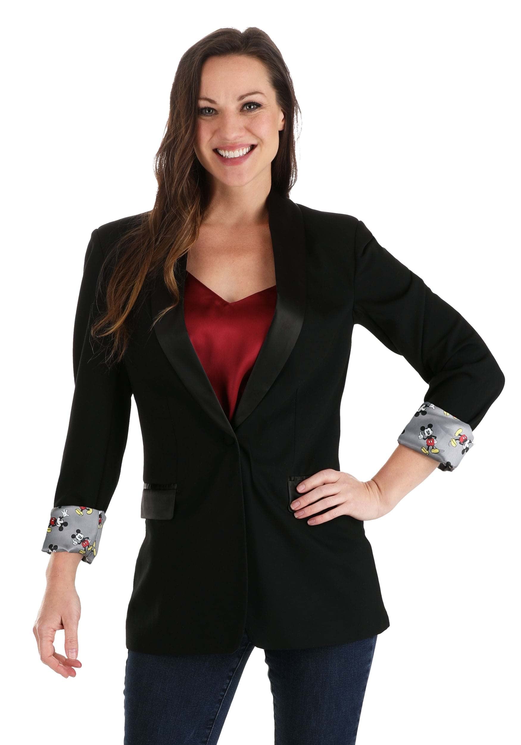 Disney Mickey Mouse Women's Blazer Jacket - Stylish Casual & Office Wear for Women - Perfect for Work, Parties, and Everyday Outfits
