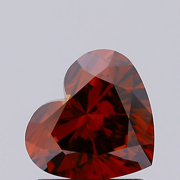 1.17 Carat Heart Cut Fancy Orange Diamond Ring - Elegant Valentine's Day Gift for Her - Perfect for Engagement, Anniversary & Romantic Occasions