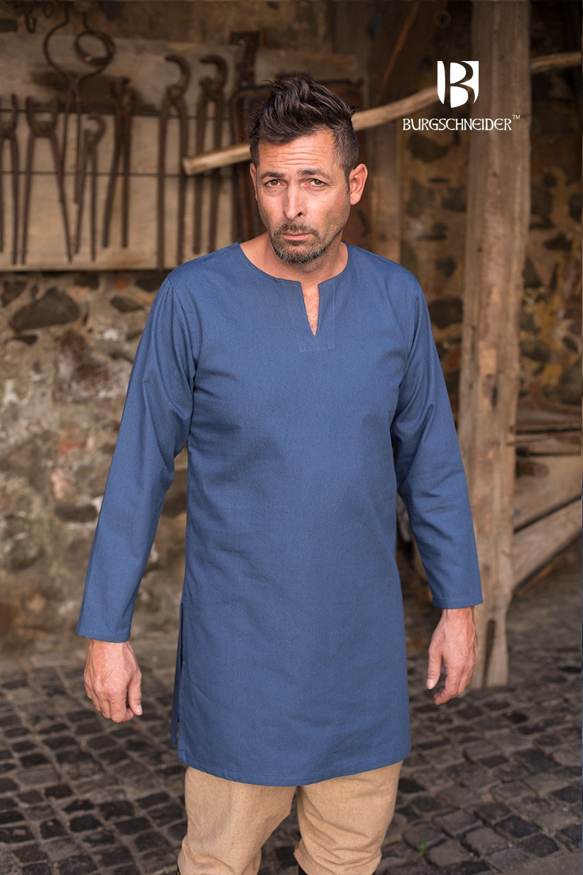 Under Tunic Leif Blue - Soft & Comfortable Women's Layering Top for Casual Wear & Office Outfits