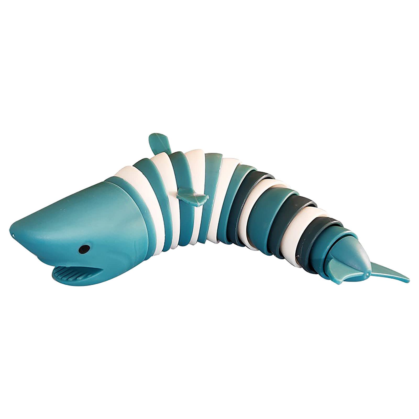 Stretchy Articulated Slug Fidget Toy - Stress Relief Sensory Toys for Adults & Kids with Anxiety - Fun Shark Dolphin Stim Toys - Perfect Christmas Birthday Gift for All Ages - Great for Office, Classroom, and Travel Use