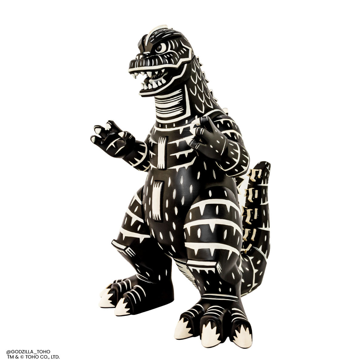 Godzilla Vinyl Designer Figure by Attack Peter - Linocut Variant Collectible Toy for Home Decor, Gift & Pop Culture Display