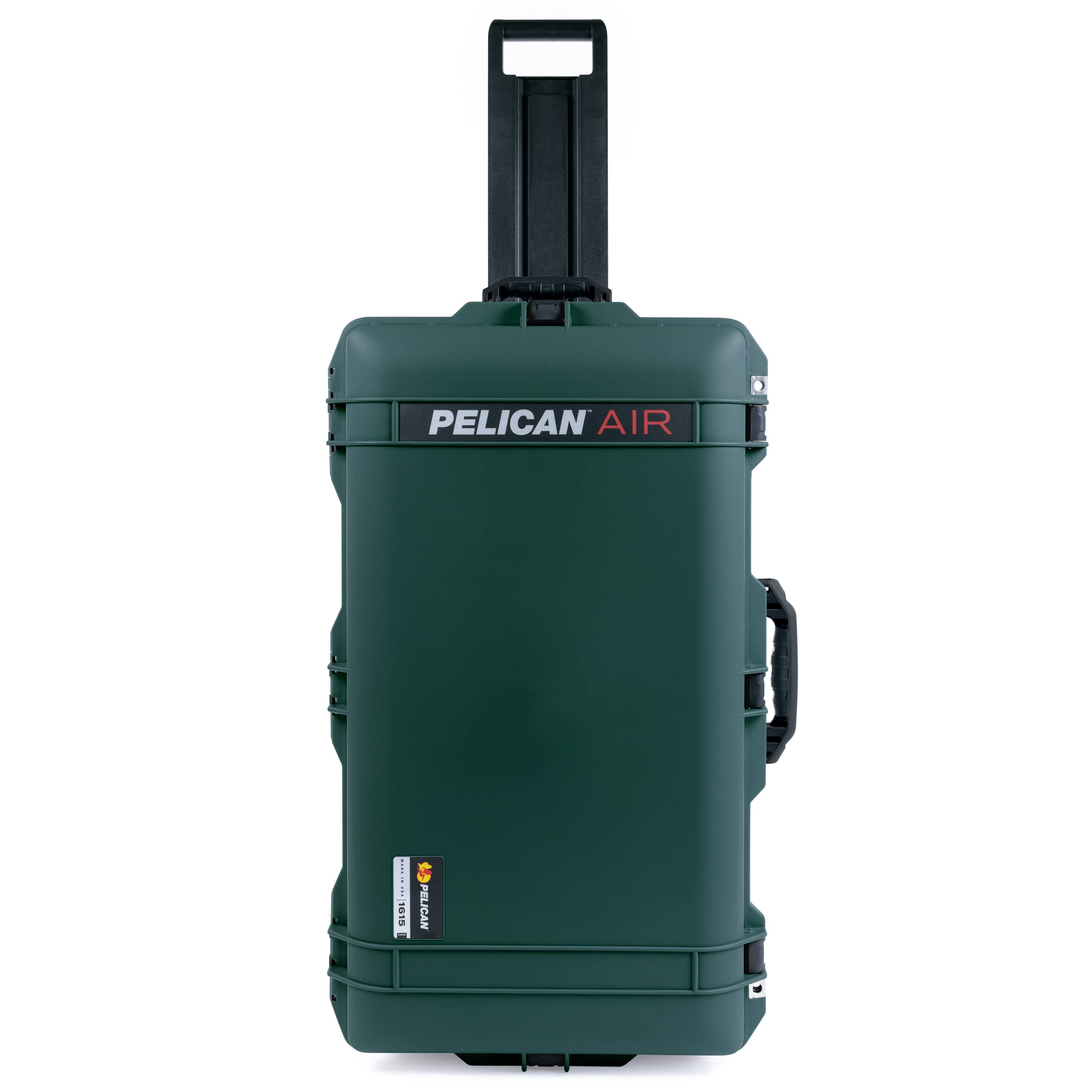 Trekking Green Pelican 1615 Air Case with Black Handles & Latches - Empty Waterproof Hard Case for Outdoor Adventure, Travel & Equipment Storage