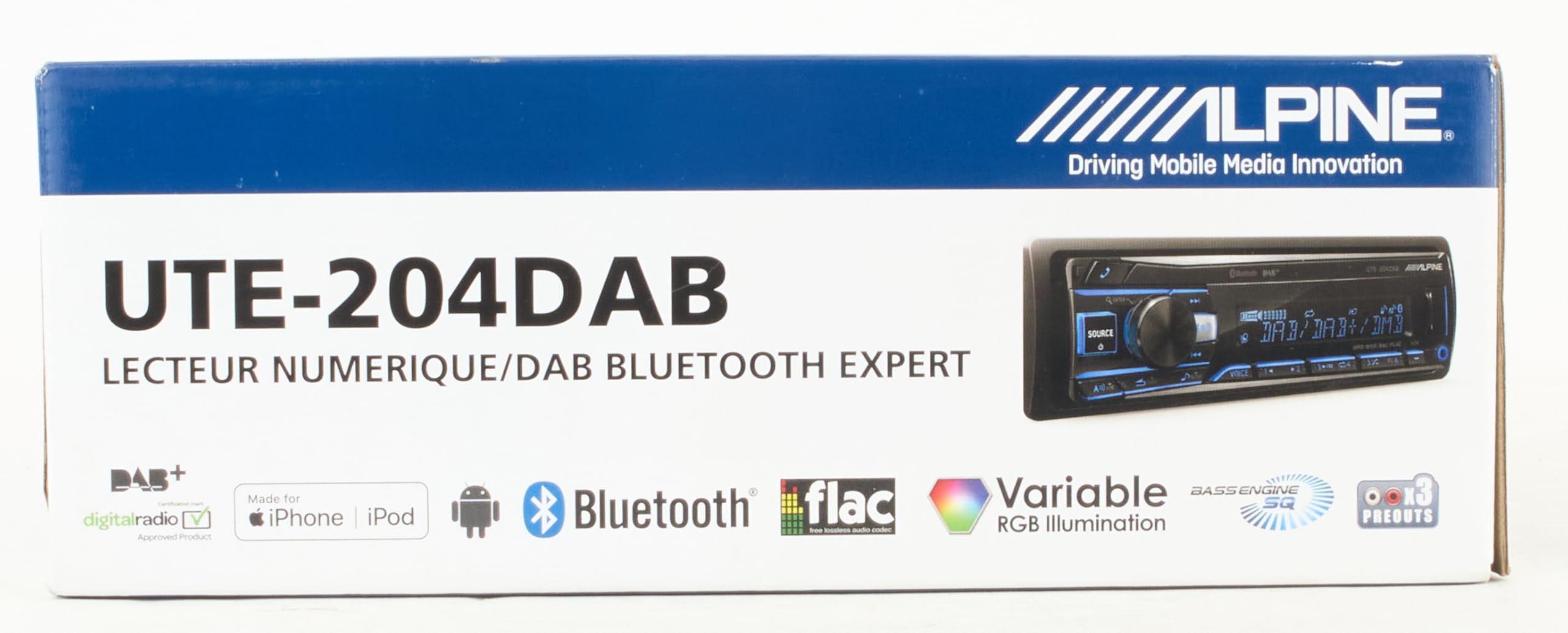 Alpine Electronics 1 Din Car Stereo with DAB Radio & Bluetooth - In-Car Entertainment for Music Streaming & Hands-Free Calling