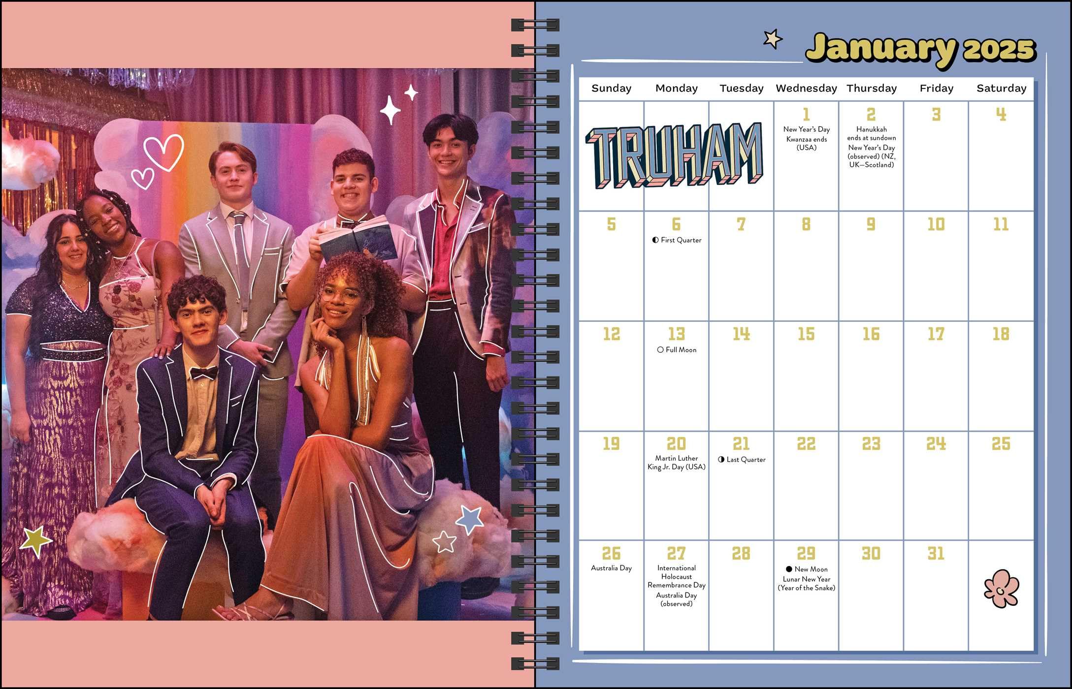 Heartstopper 16-Month 2024-2025 Weekly & Monthly Planner Calendar with Bonus Stickers - Perfect for School, Work, and Personal Organization