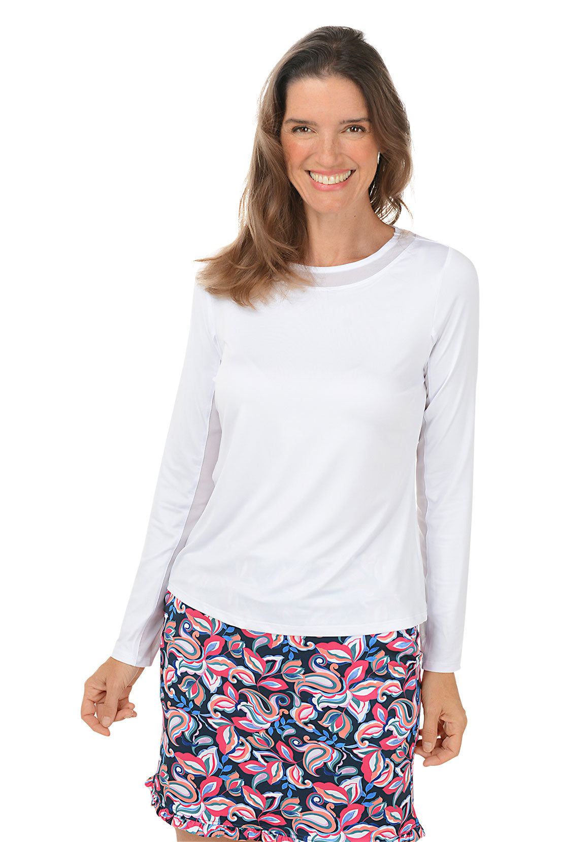 Women's UPF 50+ Sun Protection Shirt with Mesh Scoop Neck - Lightweight & Breathable for Outdoor Activities, Beach, Hiking & Summer Wear