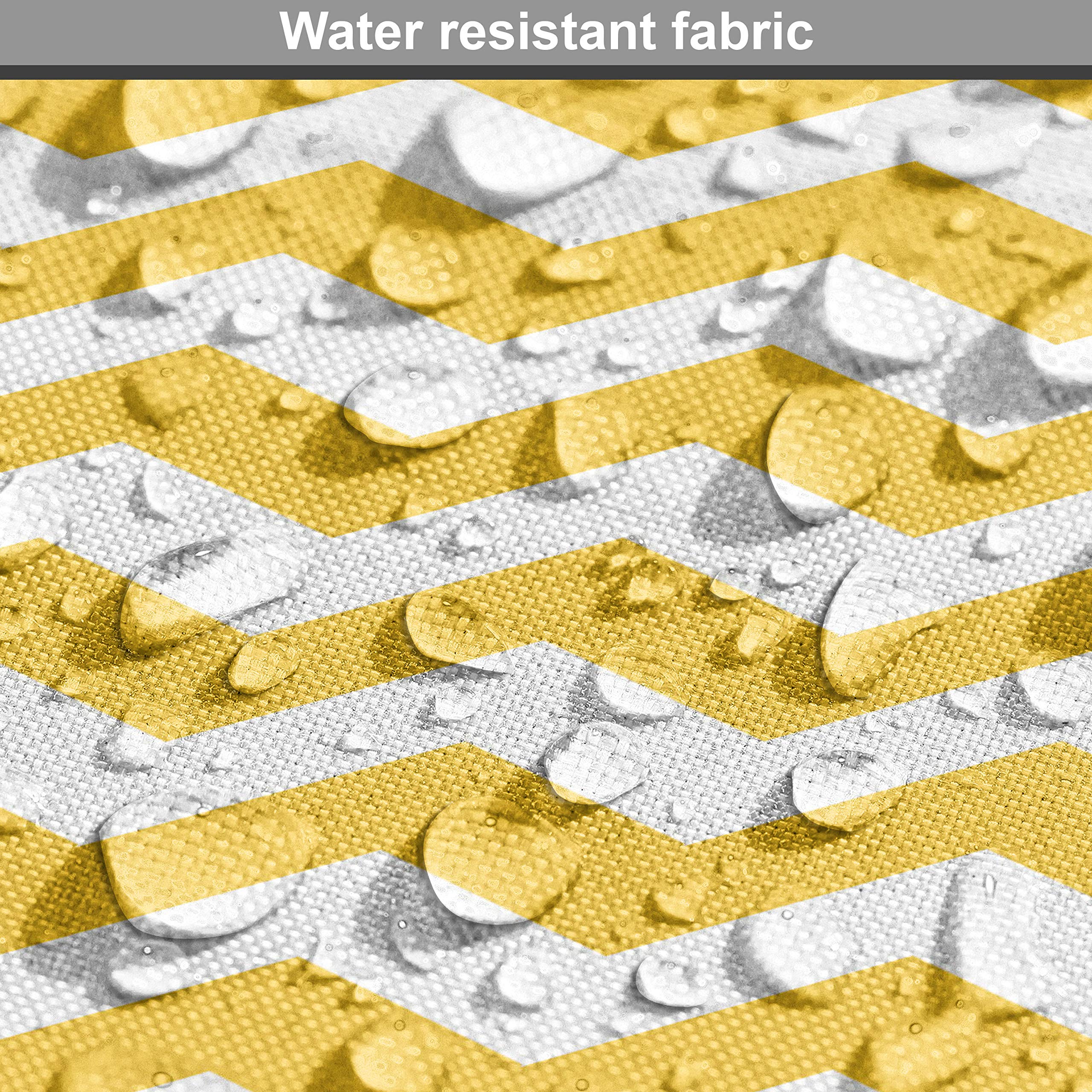 Ambesonne Yellow Chevron Fabric - Modern Zigzag Design for Upholstery & Home Decor | Summer Collection