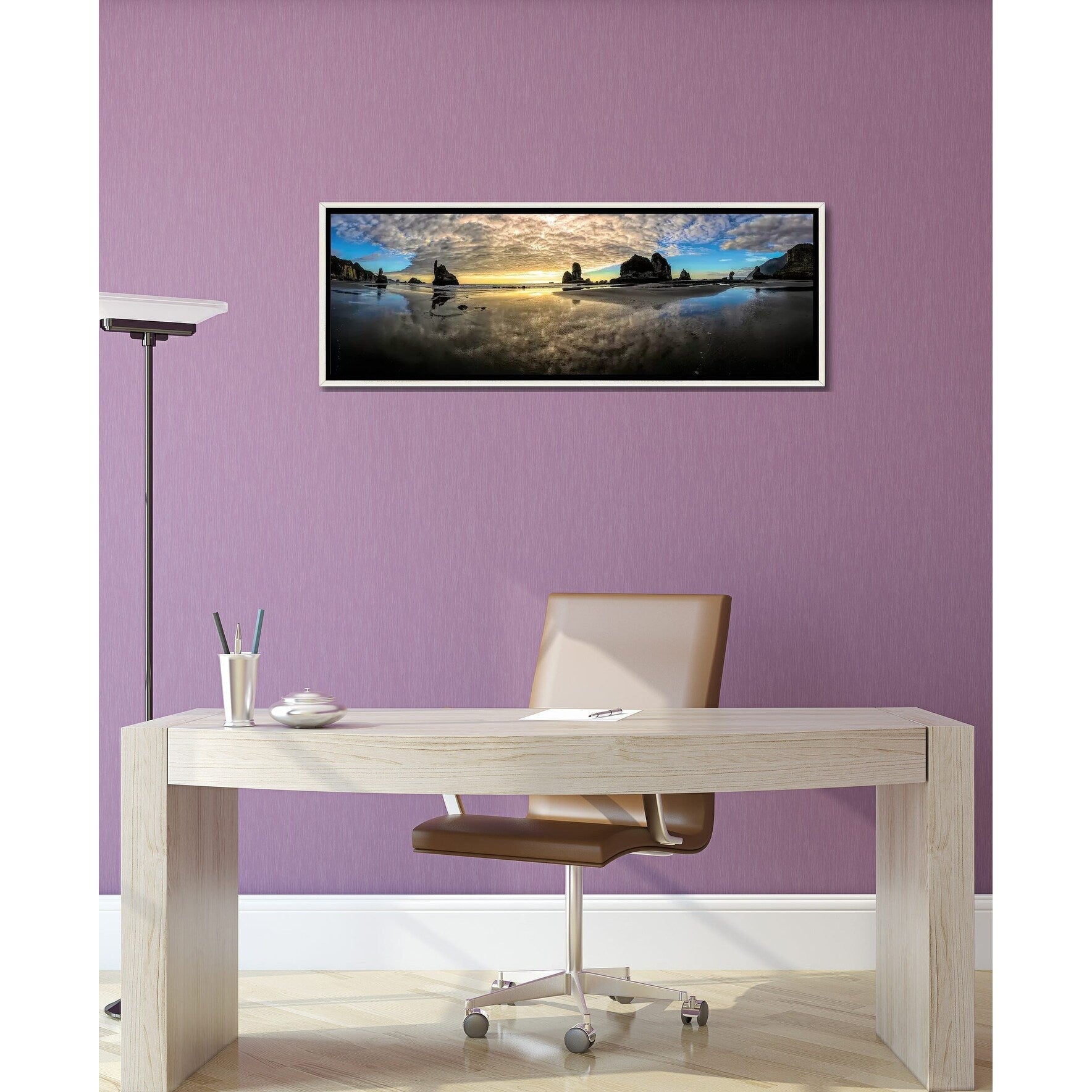 Before Sunset at Motukiekie Beach West Coast New Zealand - Framed Landscape Wall Art by OLena Art | Perfect for Living Room, Bedroom & Office Decor